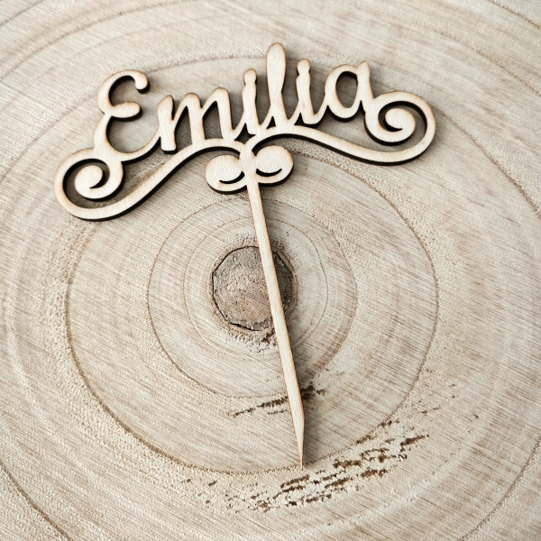 Holztopper personalisiert mit Name